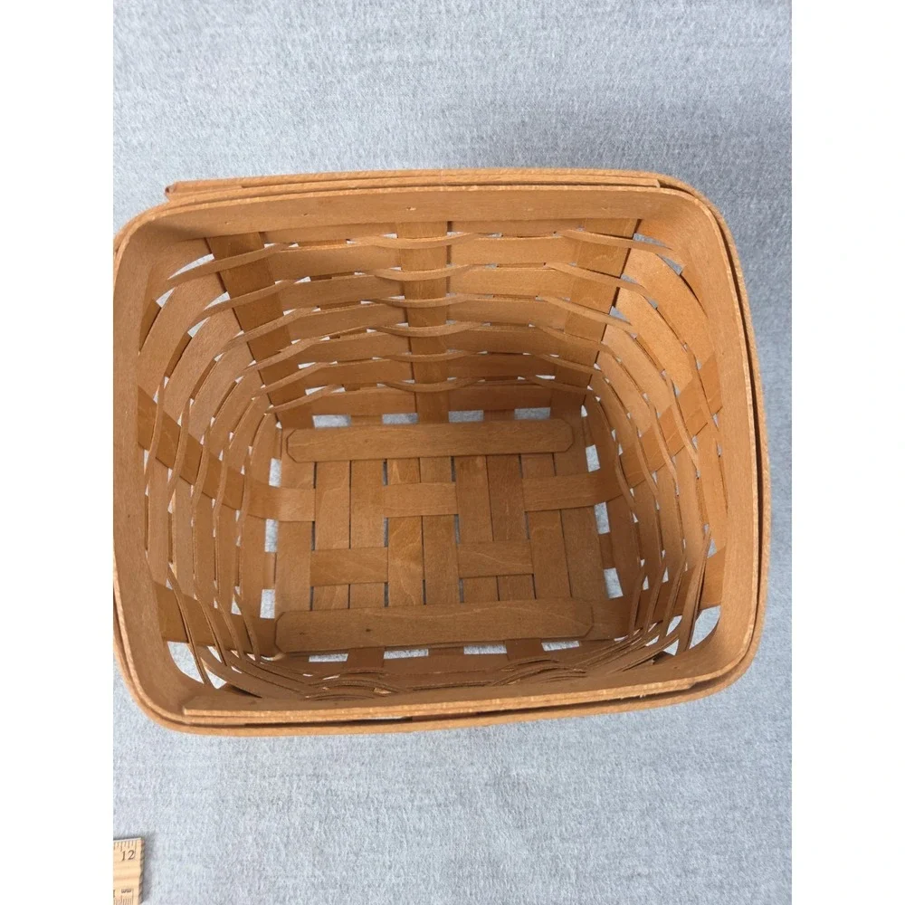 Longaberger 2004 TV Time Media Basket with Protector Liner Catch All Organizer